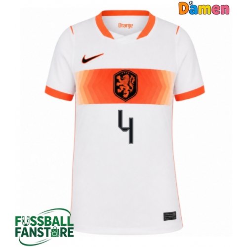 Niederlande Virgil van Dijk #4 Replik Auswärtstrikot Damen WM 2026 Kurzarm